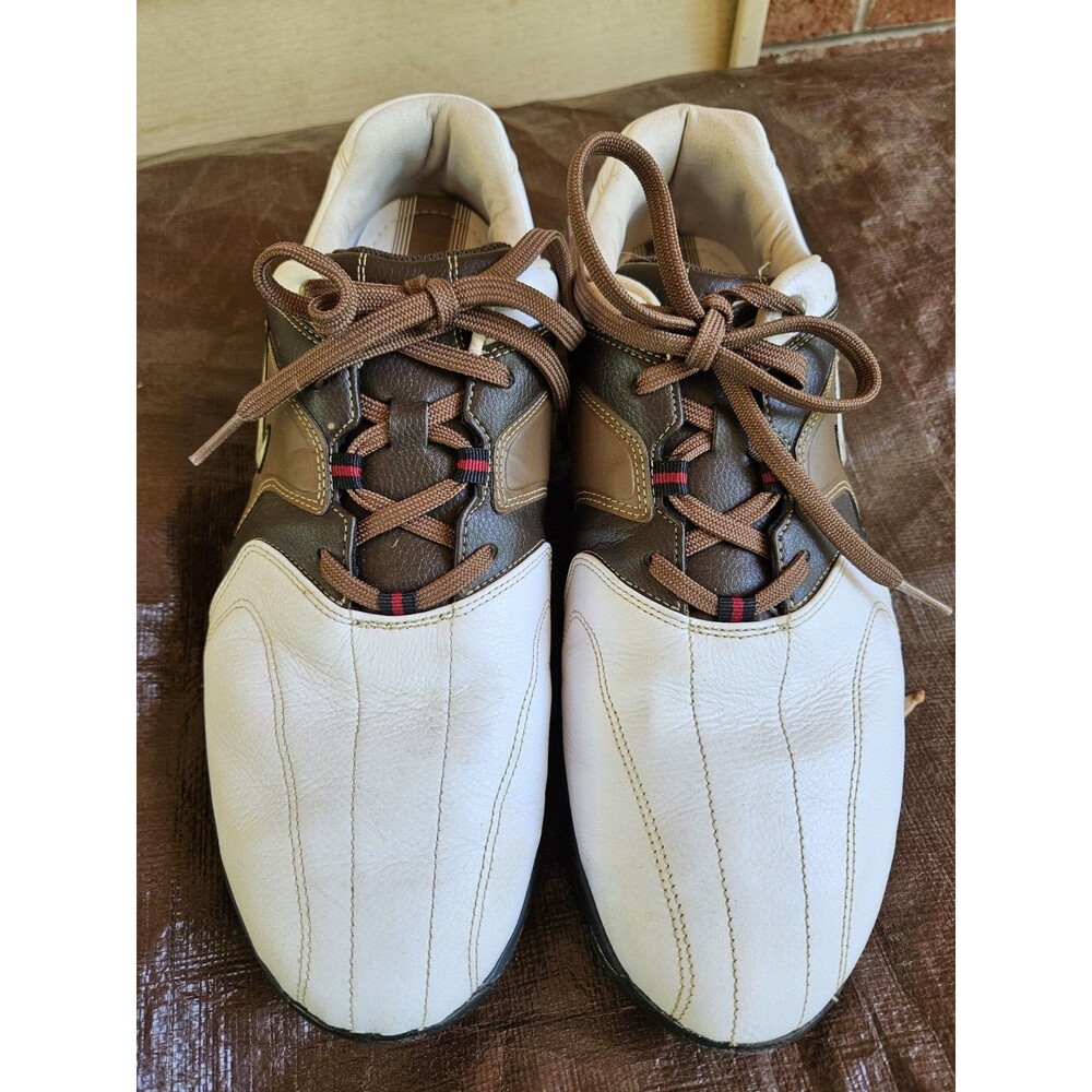 Nike Air Max Revive Golf Shoe Men’s 11 (317628-102) White Brown Softspikes